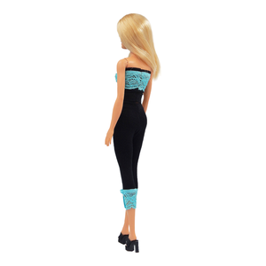 -20% GYEREKNAPRA Csinos, csipkés fekete-kék szett - ruha barbie típusú babákhoz (a011kk) - játék & sport - baba & babaház - barbie ruhák - Meska.hu