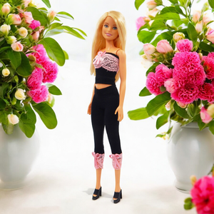Csinos, csipkés fekete-rózsaszín szett - ruha barbie típusú babákhoz (a011rs), Játék & Sport, Baba & babaház, Barbie ruhák, Varrás, MESKA