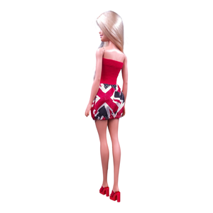 Brit zászlós buborékszoknya - ruha barbie típusú babákhoz (a012bt) - játék & sport - baba & babaház - barbie ruhák - Meska.hu