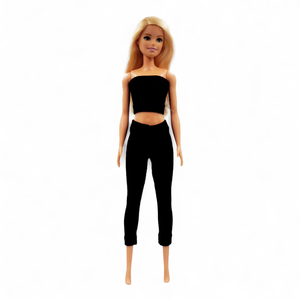 Fekete barbie capri nadrág, harisnya, leggings  - ruha barbie típusú babákhoz (a036fk) - játék & sport - baba & babaház - barbie ruhák - Meska.hu