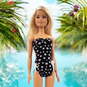 Pöttyös barbie fürdőruha - rockabilly feeling  - ruha barbie típusú babákhoz (a044pt), Játék & Sport, Baba & babaház, Barbie ruhák, Varrás, MESKA