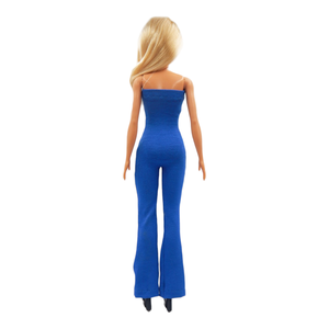 Királykék trapéz szárú overall  - ruha barbie típusú babákhoz (a053kk) - játék & sport - baba & babaház - barbie ruhák - Meska.hu