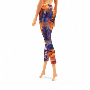 Virágos átlátszó capri leggings, harisnya - ruha barbie típusú babákhoz (b003vr) - játék & sport - baba & babaház - barbie ruhák - Meska.hu