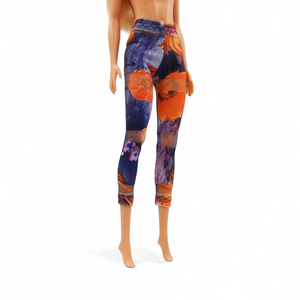 Virágos átlátszó capri leggings, harisnya - ruha barbie típusú babákhoz (b003vr) - játék & sport - baba & babaház - barbie ruhák - Meska.hu