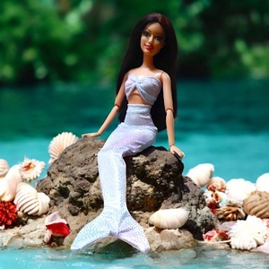 Csillogó rózsaszín sellő ruha szett - ruha barbie típusú babákhoz (a068rs), Játék & Sport, Baba & babaház, Barbie ruhák, Varrás, MESKA