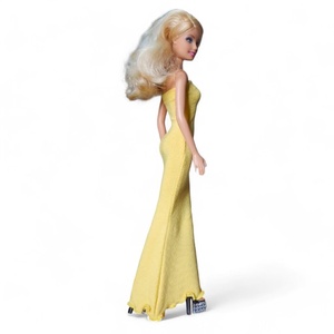 Sárga sellő-fazonú barbie ruha kristállyal - ruha barbie típusú babákhoz (a002cs) - játék & sport - baba & babaház - barbie ruhák - Meska.hu