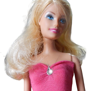 Elegáns pink ruha csepp alakú ékkővel - ruha barbie típusú babákhoz  (a023pk) - játék & sport - baba & babaház - barbie ruhák - Meska.hu