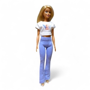 Oversized rövid barbie póló, angyalkás  - ruha barbie típusú babákhoz (a034ag) - játék & sport - baba & babaház - barbie ruhák - Meska.hu
