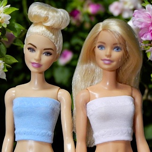 2 db egyszerű fölső, top, kék-rózsaszín- ruha barbie típusú babákhoz (a074kr), Játék & Sport, Baba & babaház, Barbie ruhák, Varrás, MESKA