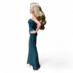 Sötétzöld sellő-fazonú barbie ruha kristállyal - ruha barbie típusú babákhoz (a002sz) - játék & sport - baba & babaház - barbie ruhák - Meska.hu