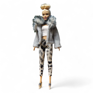 Párducmintás barbie nadrág, harisnya, leggings  - ruha barbie típusú babákhoz (a032fp) - játék & sport - baba & babaház - barbie ruhák - Meska.hu