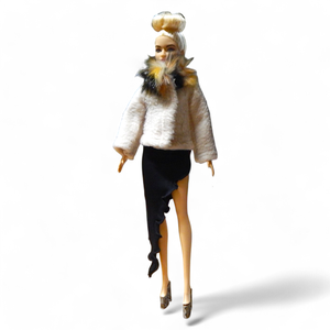 Bézs polár kabát  - ruha barbie típusú babákhoz (d001bb) - játék & sport - baba & babaház - barbie ruhák - Meska.hu