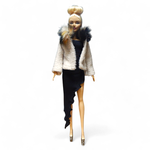 Bézs polár kabát  - ruha barbie típusú babákhoz (d001bb) - játék & sport - baba & babaház - barbie ruhák - Meska.hu
