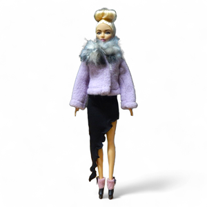 Lila polár kabát  - ruha barbie típusú babákhoz (d001lf) - játék & sport - baba & babaház - barbie ruhák - Meska.hu
