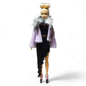 Lila polár kabát  - ruha barbie típusú babákhoz (d001lf) - játék & sport - baba & babaház - barbie ruhák - Meska.hu