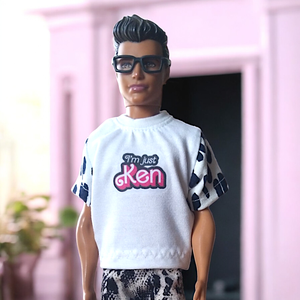Fiú póló, Ken póló, I'm just Ken mintával- ruha barbie típusú babákhoz (f007fk), Játék & Sport, Baba & babaház, Barbie ruhák, Varrás, MESKA