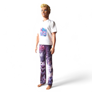 Fiú póló, Ken póló, Sonic mintával- ruha barbie típusú babákhoz (f007fo) - játék & sport - baba & babaház - barbie ruhák - Meska.hu