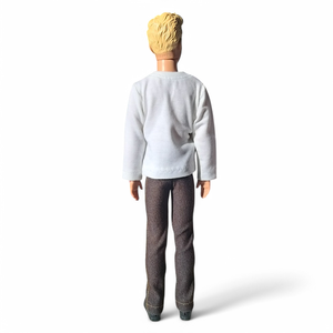 Fiú póló, hosszú ujjú Ken póló, basic fehér- ruha barbie típusú babákhoz (f006fh) - játék & sport - baba & babaház - barbie ruhák - Meska.hu