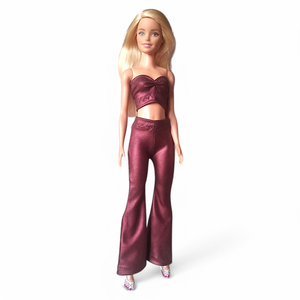 Dancing Queen sötét pink, fényes barbie ruha szett - ruha barbie típusú babákhoz (a080ml) - játék & sport - baba & babaház - barbie ruhák - Meska.hu
