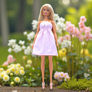 Rózsazsín madeira nyári ruha barbie típusú babákhoz (terhes Steffi-hez is!) (a076rs) - játék & sport - baba & babaház - barbie ruhák - Meska.hu