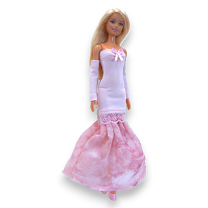 Estélyi ruha rózsaszín árnyalatokban barbie típusú babákhoz (a083rs) - játék & sport - baba & babaház - barbie ruhák - Meska.hu