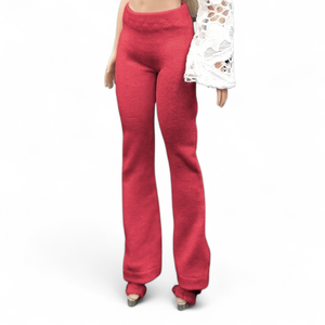 Piros trapéznadrág  - ruha barbie típusú babákhoz (a040pr) - játék & sport - baba & babaház - barbie ruhák - Meska.hu