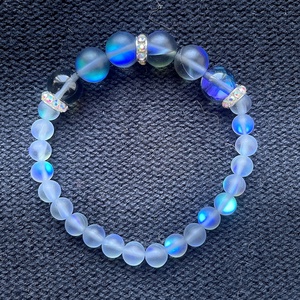 Aura quartz gyöngy karkötő - ékszer - karkötő - gyöngyös karkötő - Meska.hu