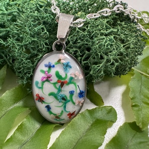 Virágindák nyaklánc  - ékszer - nyaklánc - medálos nyaklánc - Meska.hu