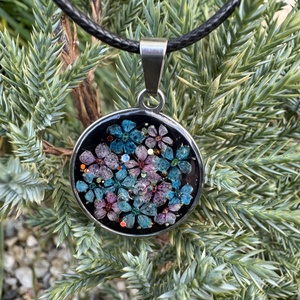 Éjféli virágzás nyaklánc , Ékszer, Nyaklánc, Medálos nyaklánc, Ékszerkészítés, MESKA