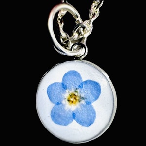 Nefelejcs nyaklánc - ékszer - nyaklánc - medálos nyaklánc - Meska.hu