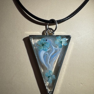 Kék örvény 01 - egyedi, kézzel festett medál , Ékszer, Nyaklánc, Medálos nyaklánc, Ékszerkészítés, MESKA