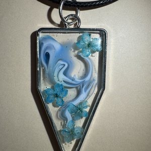 Kék örvény 02 - egyedi, kézzel festett medál , Ékszer, Nyaklánc, Medálos nyaklánc, Ékszerkészítés, MESKA