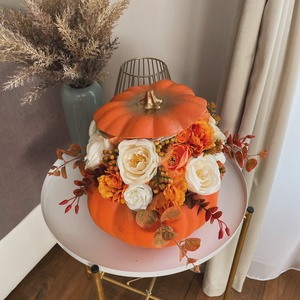 Őszi kerámia tök dekoráció - otthon & életmód - dekoráció - asztal és polc dekoráció - asztaldísz - Meska.hu