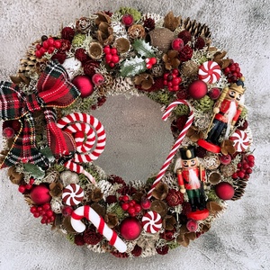 Karácsonyi diótörős ajtódísz - Meska.hu