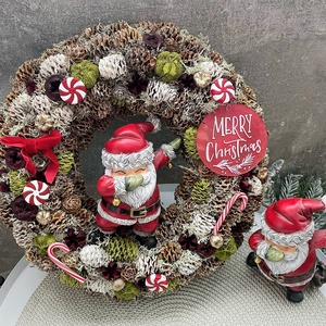 Mikulásos karácsonyi ajtódísz, Karácsony, Adventi díszek, Adventi ajtódísz, , MESKA