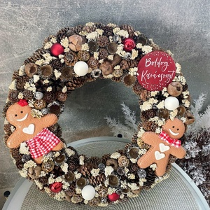 Nagy méretű karácsonyi mézis ajtódísz - Meska.hu