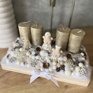 Adventi koszorú asztaldísz - Meska.hu