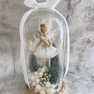 Üvegbúrás karácsonyi asztaldísz, Karácsony, Adventi díszek, Adventi asztaldísz, , MESKA