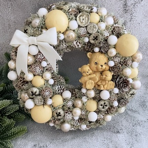 Macis karácsonyi ajtódísz, Karácsony, Adventi díszek, Adventi ajtódísz, , MESKA