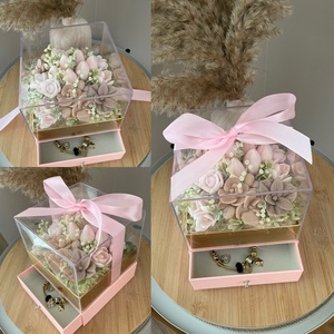 Fiókos akril tetejű szappanvirág box - Meska.hu