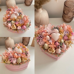 Szappanvirág szív alakú boxban, Otthon & Életmód, Dekoráció, Virágdísz és tartó, Virágbox, Virágok, , MESKA