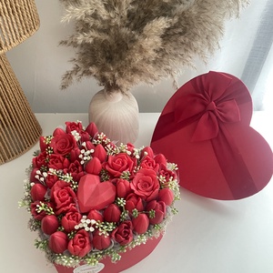 Valentin nap szappanvirág szív boxban, Otthon & Életmód, Dekoráció, Asztal és polc dekoráció, Asztaldísz, , MESKA