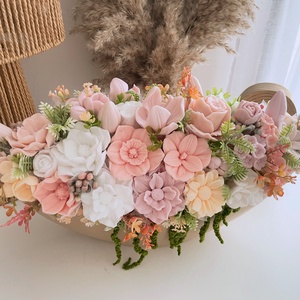 Szappanvirágos asztaldísz csónak tálban, Otthon & Életmód, Virágdekoráció, Virágok, Virágbox, , MESKA