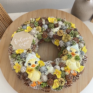 Tavaszi kacsás ajtódísz, Otthon & Életmód, Dekoráció, Ajtó- és ablak dekoráció, Ajtódísz & Kopogtató, , MESKA