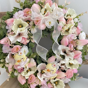 Extra méretű tavaszi ajtódísz , Otthon & Életmód, Dekoráció, Ajtó- és ablak dekoráció, Ajtódísz & Kopogtató, , MESKA