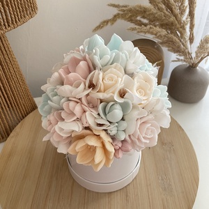 Bridgerton ihlette szappanvirág box - otthon & életmód - virágdekoráció - virágok - virágbox - Meska.hu