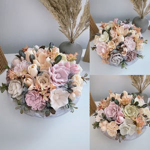 Szappanvirág magasfényű Vzs kerámia kaspóban, Otthon & Életmód, Dekoráció, Asztal és polc dekoráció, Asztaldísz, , MESKA