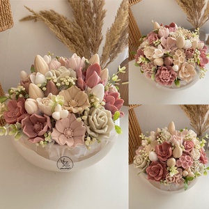 Szappanvirág magasfényű Vzs kerámia kaspóban, Otthon & Életmód, Virágdekoráció, Virágdíszek, Asztali virágdísz, , MESKA