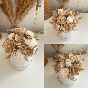 Szappanvirág henger boxban anyák napjára. ballagásra, Otthon & Életmód, Virágdekoráció, Virágok, Virágbox, , MESKA