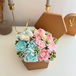 Babaváró Gender Reveal szappanvirág box - Meska.hu